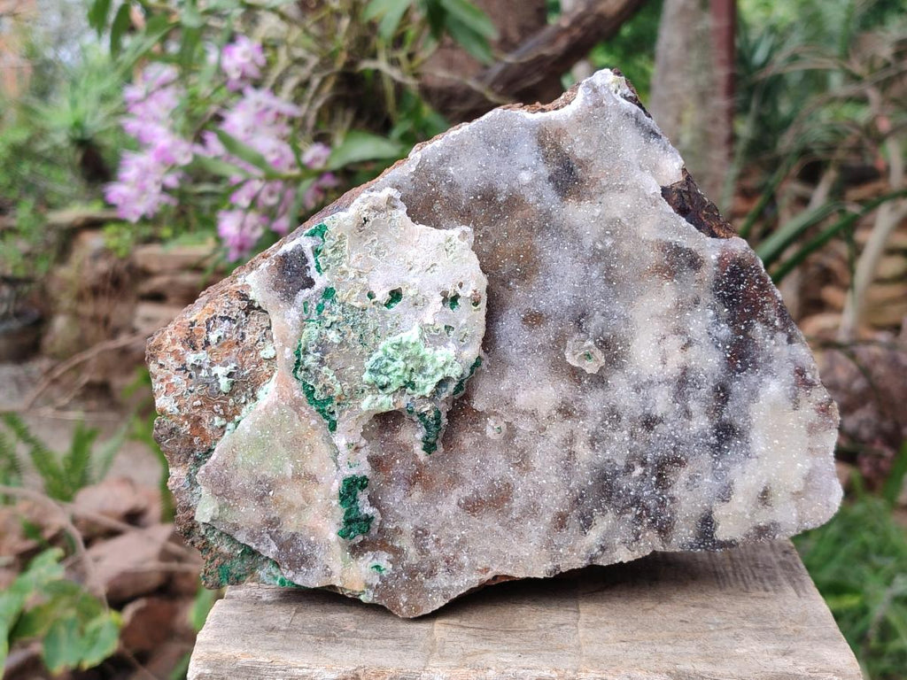 Natural Large Drusy Coated Dolomite Specimen with Malachite and Dufftite x 1 From Lupoto Mine, Congo - Toprock Gemstones and Minerals 