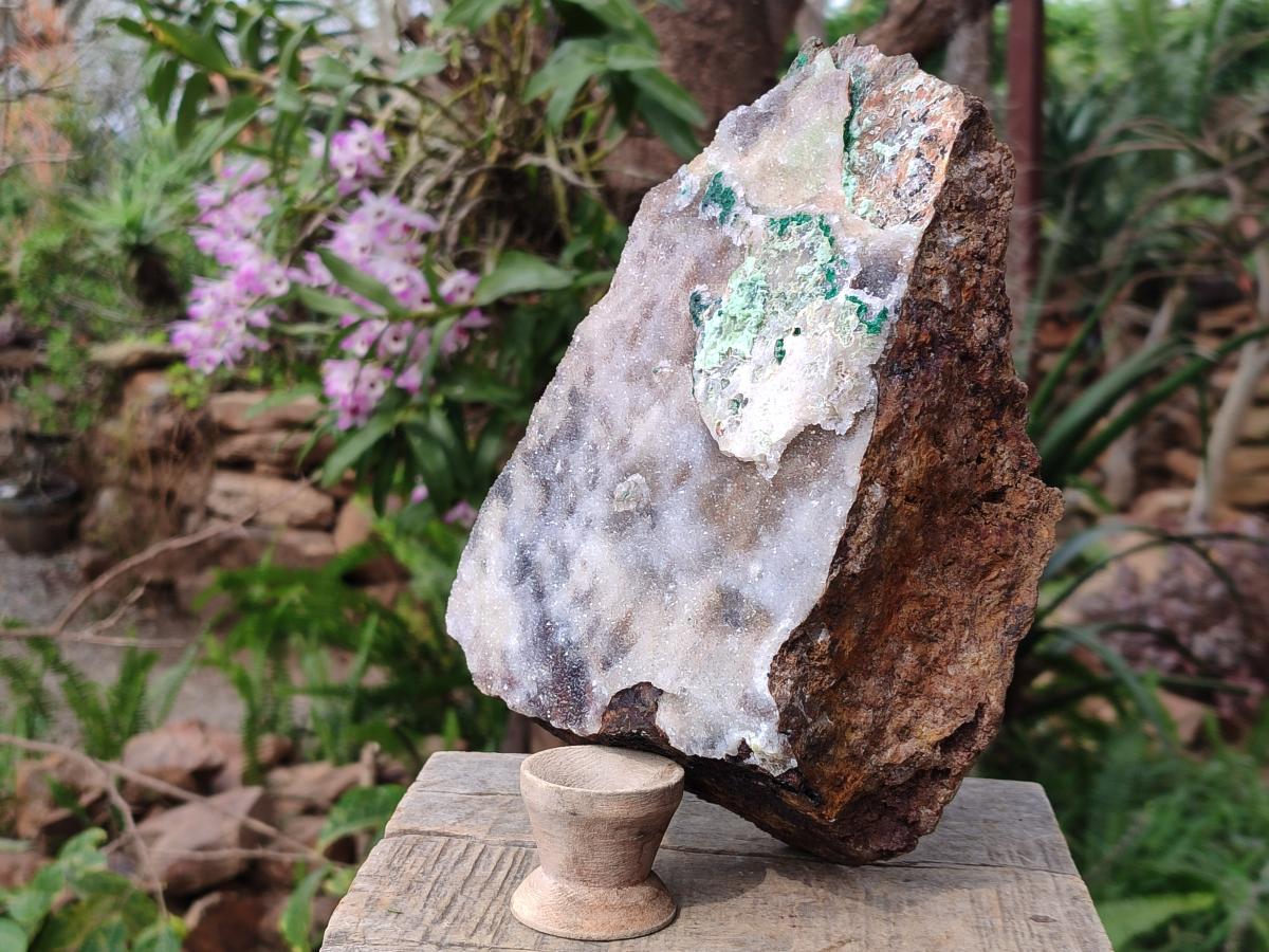 Natural Large Drusy Coated Dolomite Specimen with Malachite and Dufftite x 1 From Lupoto Mine, Congo - Toprock Gemstones and Minerals 