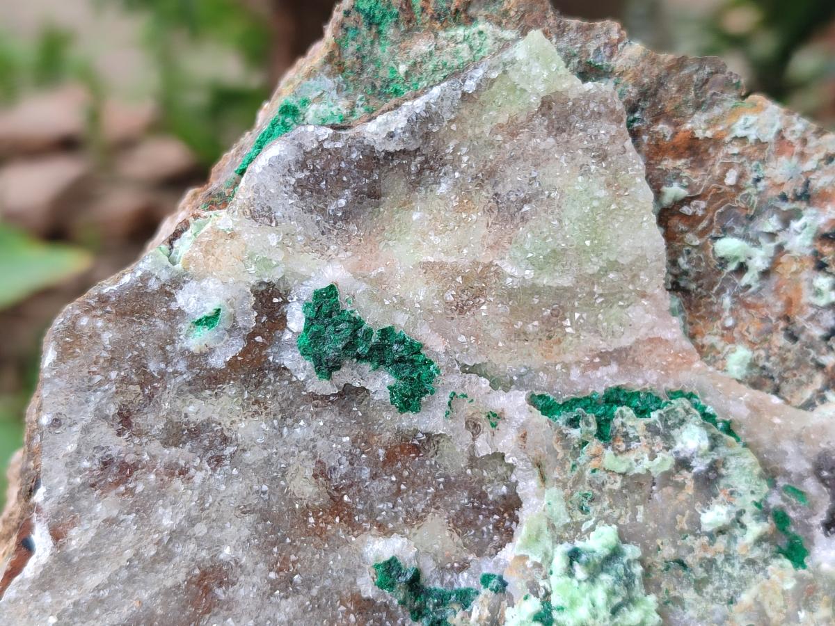 Natural Large Drusy Coated Dolomite Specimen with Malachite and Dufftite x 1 From Lupoto Mine, Congo - Toprock Gemstones and Minerals 