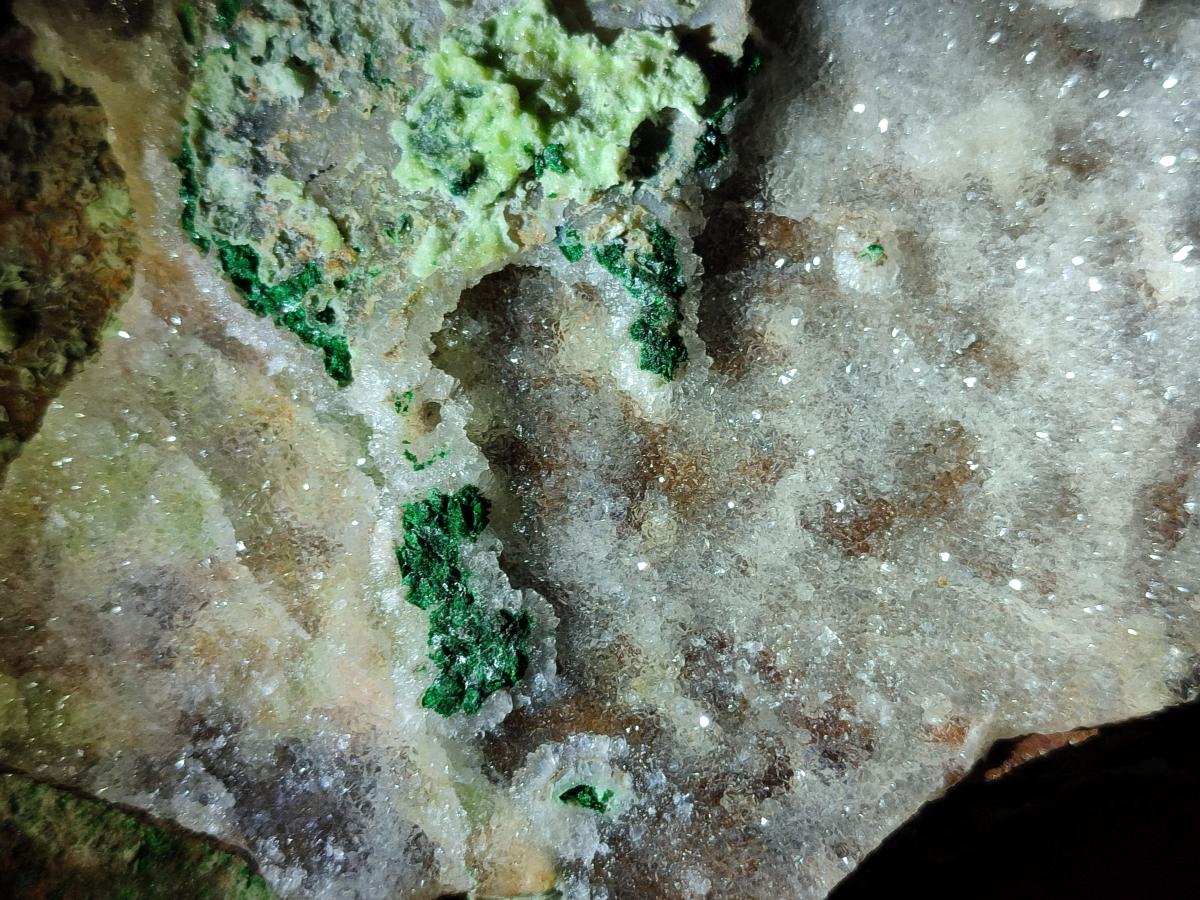 Natural Large Drusy Coated Dolomite Specimen with Malachite and Dufftite x 1 From Lupoto Mine, Congo - Toprock Gemstones and Minerals 