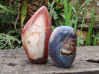 Polished Red Shashe River Agate Standing Display Pieces x 2 From Shashe River, Zimbabwe - Toprock Gemstones and Minerals 