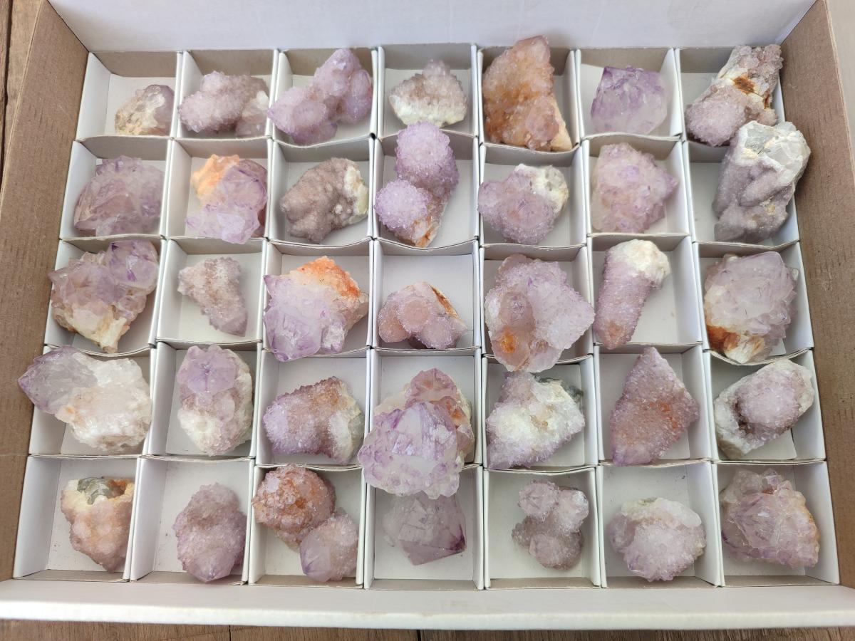 Natural Small Spirit Amethyst Crystals and Clusters x 35 From Boekenhouthoek, South Africa - Toprock Gemstones and Minerals 