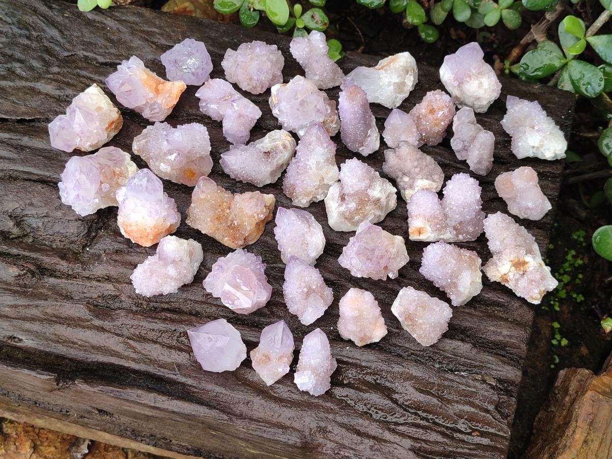 Natural Small Spirit Amethyst Crystals and Clusters x 35 From Boekenhouthoek, South Africa - Toprock Gemstones and Minerals 