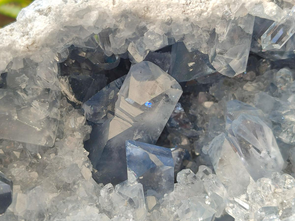 Natural XL Blue Celestite Geode Specimen x 1 From Sakoany, Madagascar - Toprock Gemstones and Minerals 