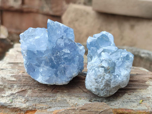 Natural Blue Celestite Specimens x 12 From Sakoany, Madagascar - Toprock Gemstones and Minerals 