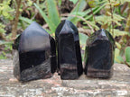 Polished Dark Morion Smokey Quartz Crystals x 6 From Madagascar - Toprock Gemstones and Minerals 