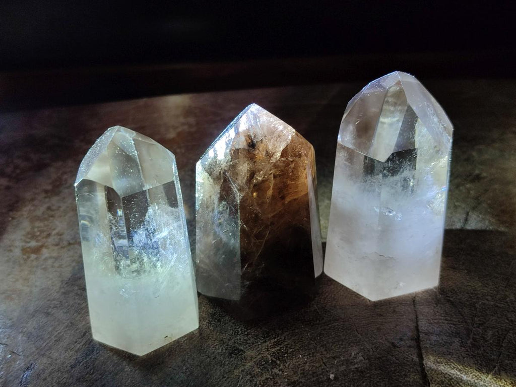 Polished Dark Morion Smokey Quartz Crystals x 6 From Madagascar - Toprock Gemstones and Minerals 