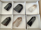 Polished Dark Morion Smokey Quartz Crystals x 6 From Madagascar - Toprock Gemstones and Minerals 