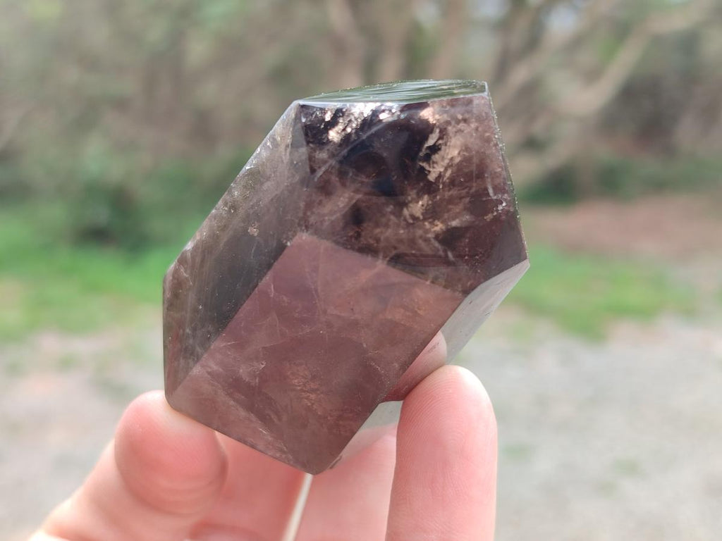 Polished Dark Morion Smokey Quartz Crystals x 6 From Madagascar - Toprock Gemstones and Minerals 
