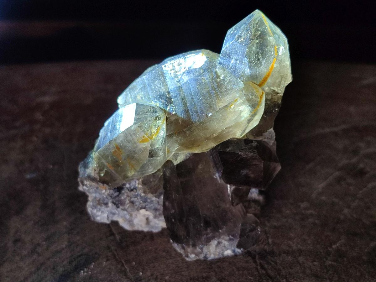 Natural Smokey Quartz Crystals with Associated Minerals x 12 From Erongo, Namibia - Toprock Gemstones and Minerals 