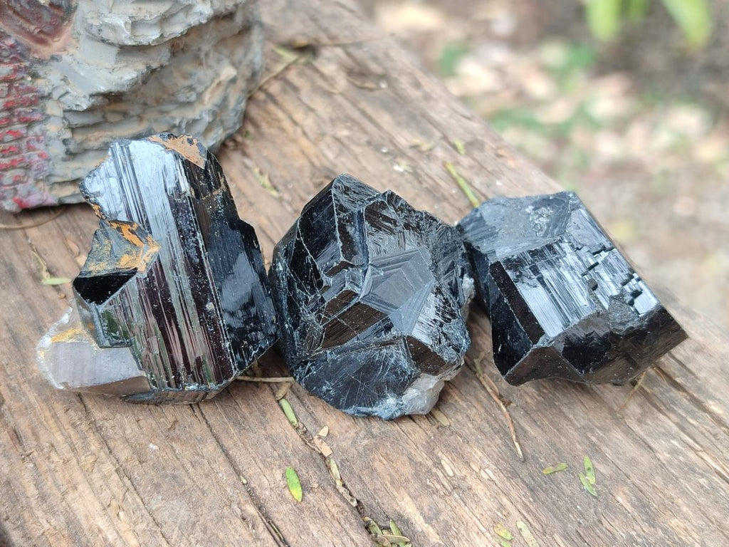 Natural Schorl Black Tourmaline Specimens x 35 From Erongo, Namibia - Toprock Gemstones and Minerals 