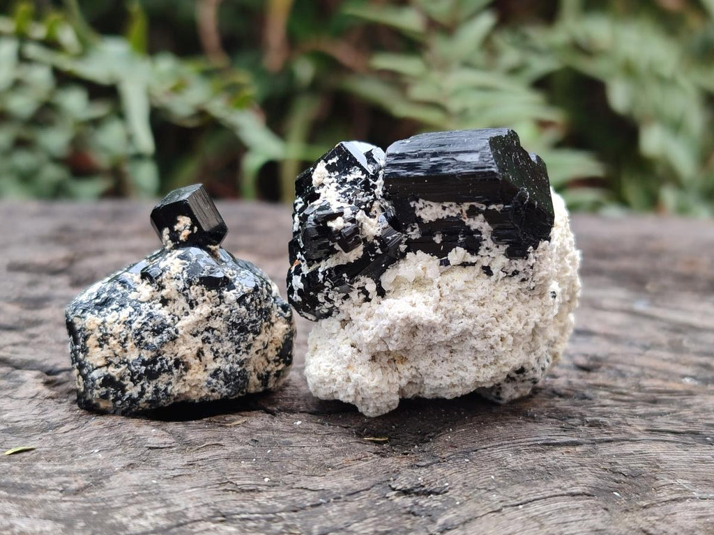 Natural Schorl Black Tourmaline Specimens x 35 From Erongo, Namibia - Toprock Gemstones and Minerals 