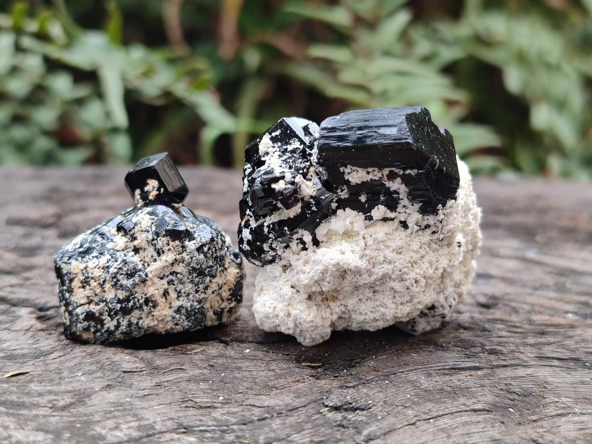 Natural Schorl Black Tourmaline Specimens x 35 From Erongo, Namibia - Toprock Gemstones and Minerals 