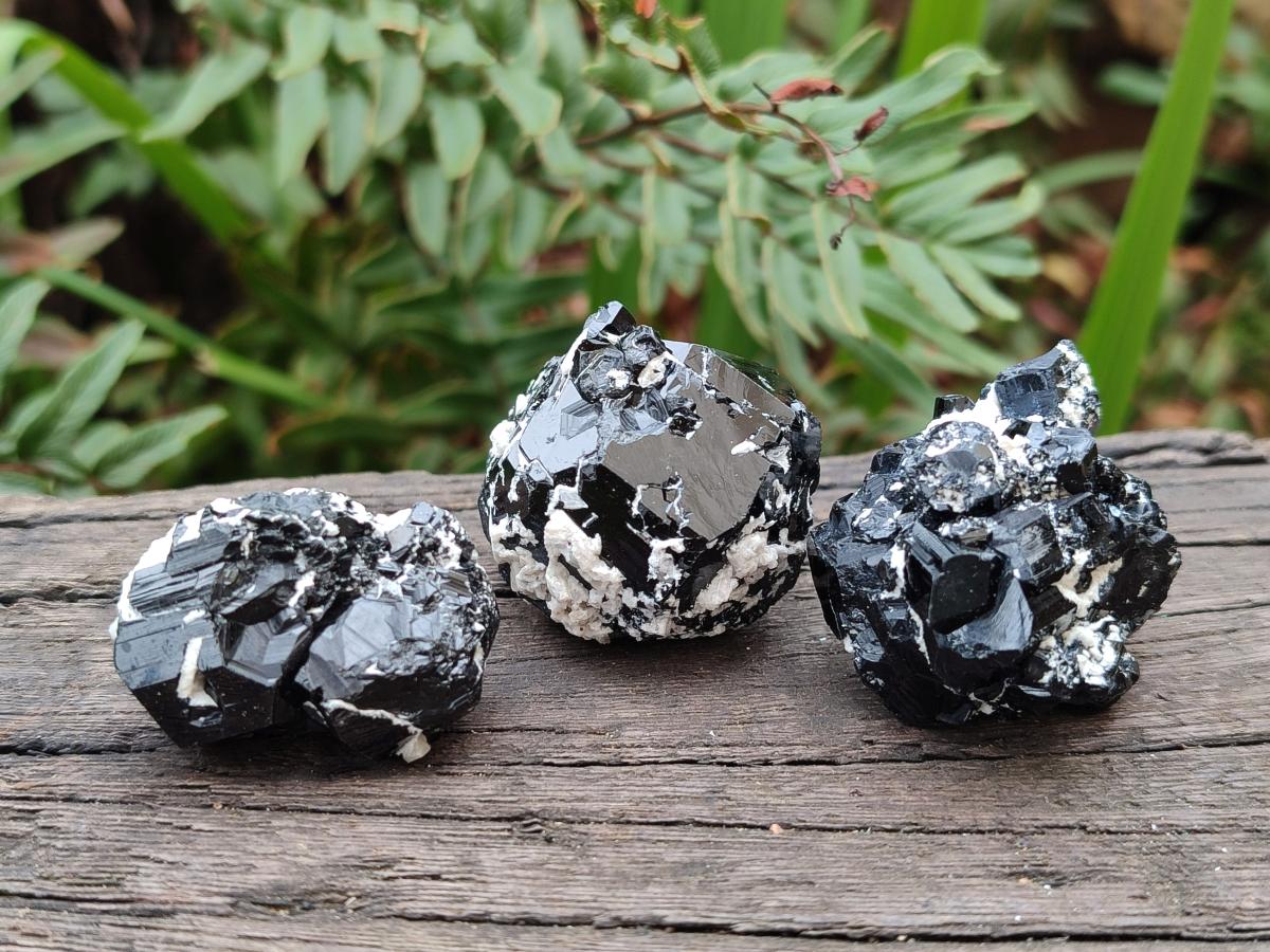 Natural Schorl Black Tourmaline Specimens x 35 From Erongo, Namibia - Toprock Gemstones and Minerals 