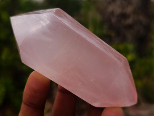 Polished Double Terminated Gemmy Rose Quartz Crystals x 6 From Madagascar - Toprock Gemstones and Minerals 