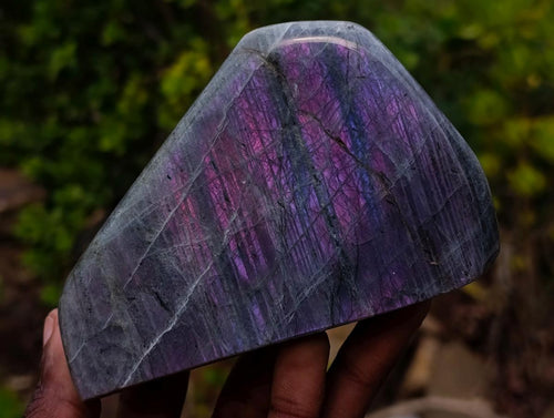 Polished Sunset Flash Labradorite Standing Display Pieces x 2 From Madagascar - Toprock Gemstones and Minerals 