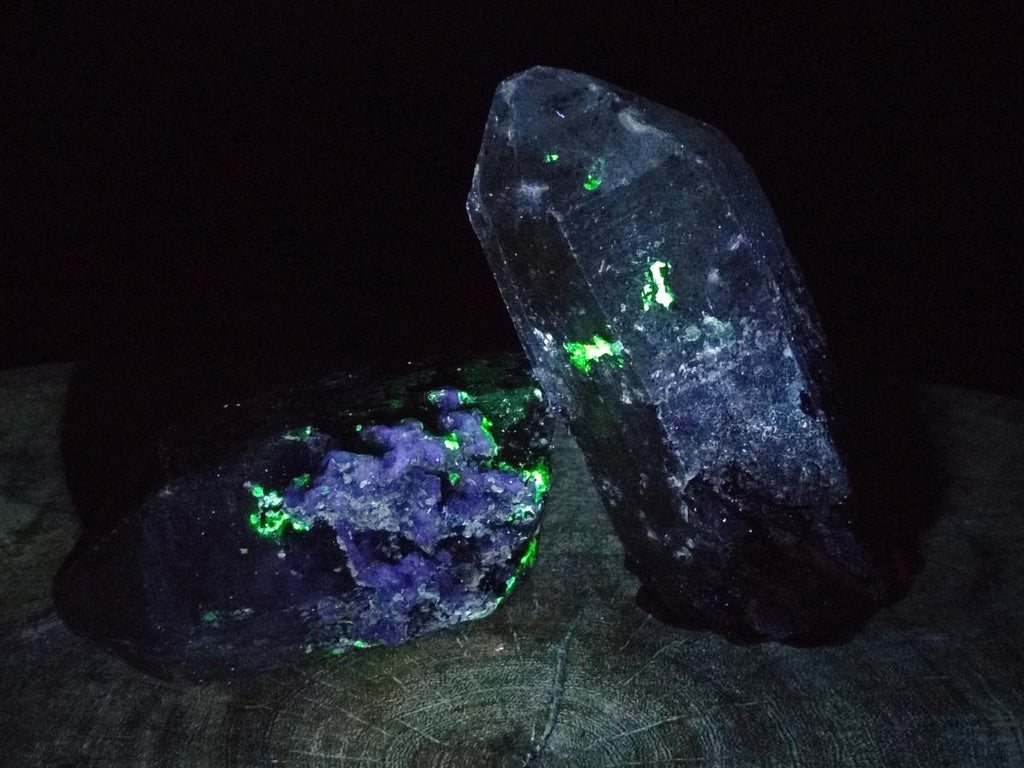 Natural Smokey Quartz Crystals with Associated Minerals x 2 From Erongo, Namibia - Toprock Gemstones and Minerals 