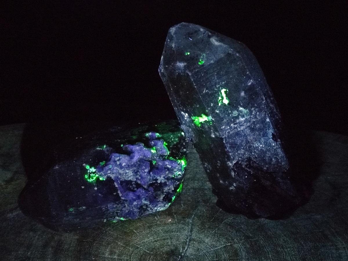 Natural Smokey Quartz Crystals with Associated Minerals x 2 From Erongo, Namibia - Toprock Gemstones and Minerals 