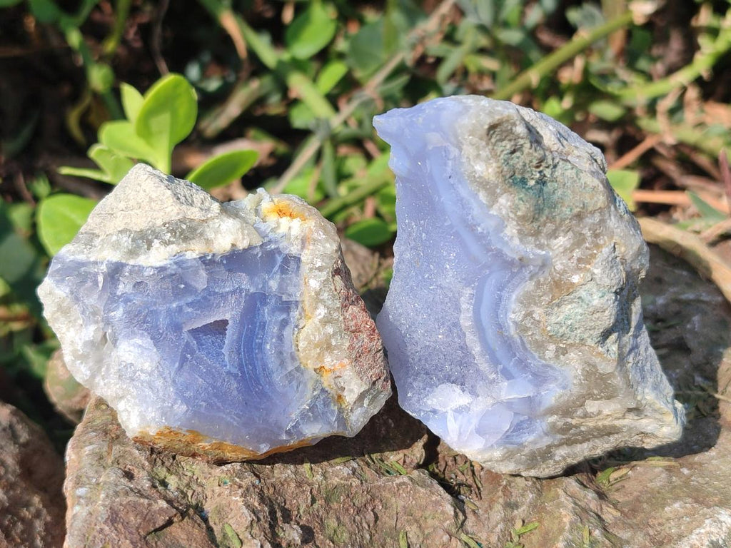 Natural Blue Lace Agate Specimens x 35 From Nsanje, Malawi - Toprock Gemstones and Minerals 