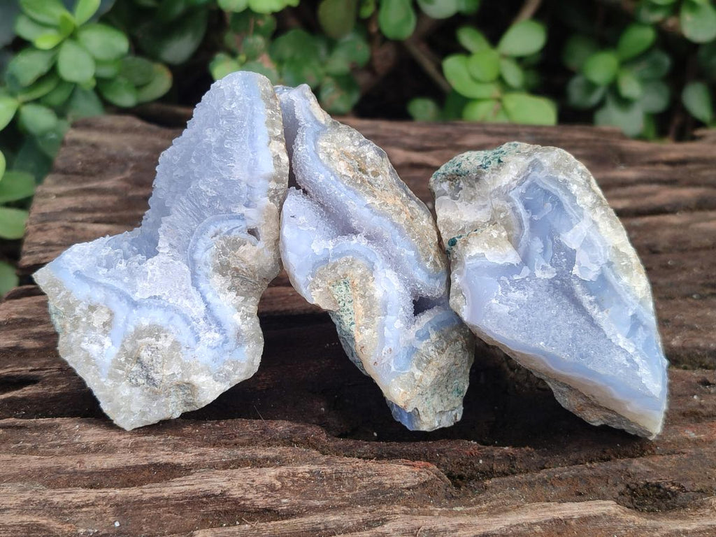 Natural Blue Lace Agate Specimens x 35 From Nsanje, Malawi - Toprock Gemstones and Minerals 