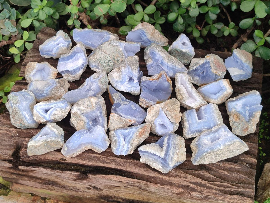 Natural Blue Lace Agate Specimens x 35 From Nsanje, Malawi - Toprock Gemstones and Minerals 