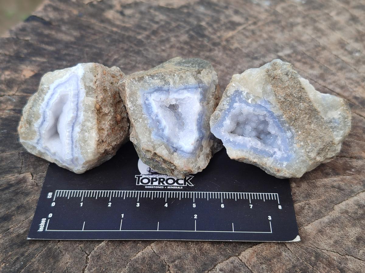 Natural Blue Lace Agate Specimens x 35 From Nsanje, Malawi - Toprock Gemstones and Minerals 