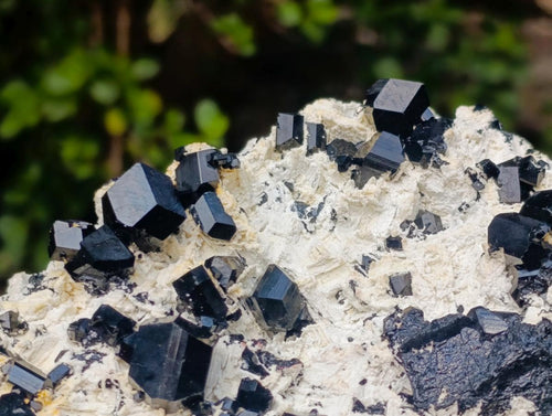 Natural Schorl Black Tourmaline Specimens with Feldspar x 2 From Erongo, Namibia - Toprock Gemstones and Minerals 
