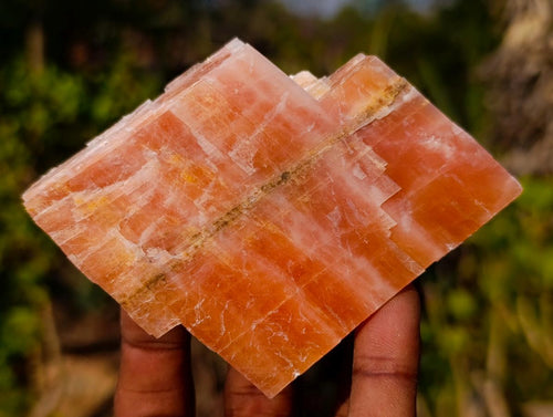 Natural Rhombohedral Sunset Orange Calcite Specimens x 12 From Spitzkop, Namibia - Toprock Gemstones and Minerals 