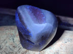Polished and Natural Blue Lace Agate Free Forms and Standing Display Pieces x 4 From Nsanje, Malawi - Toprock Gemstones and Minerals 