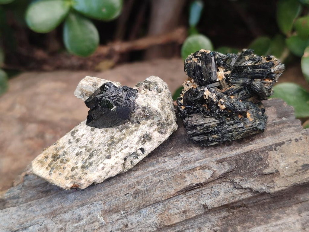 Natural Schorl Black Tourmaline with Associated Minerals x 36 From Erongo, Namibia - Toprock Gemstones and Minerals 