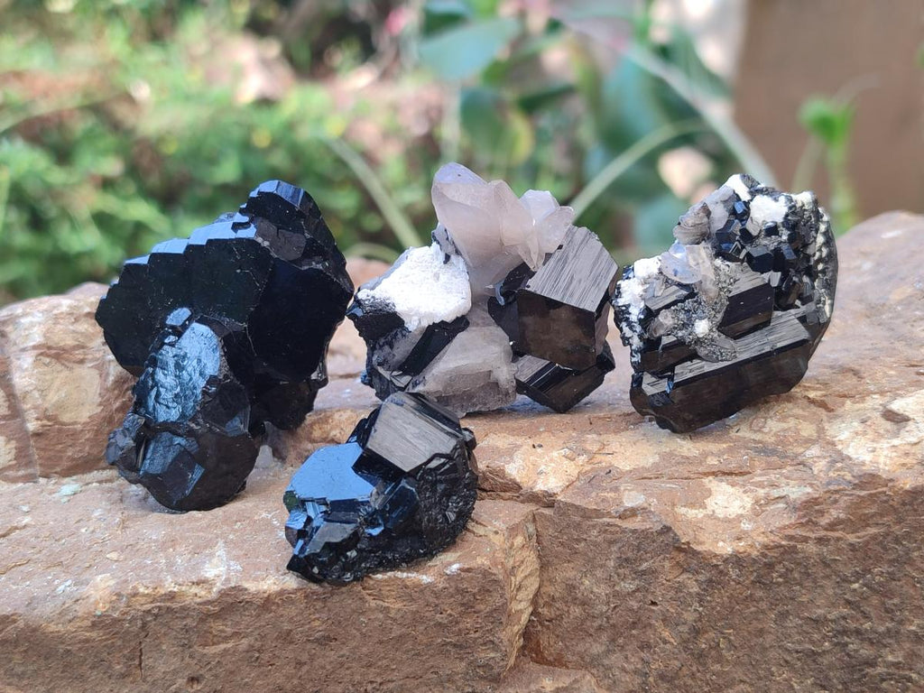 Natural Schorl Black Tourmaline with Associated Minerals x 36 From Erongo, Namibia - Toprock Gemstones and Minerals 
