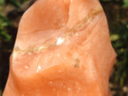 Polished XL Orange Twist Calcite Flame x 1 From Maevatanana, Madagascar - Toprock Gemstones and Minerals 