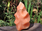 Polished XL Orange Twist Calcite Flame x 1 From Maevatanana, Madagascar - Toprock Gemstones and Minerals 