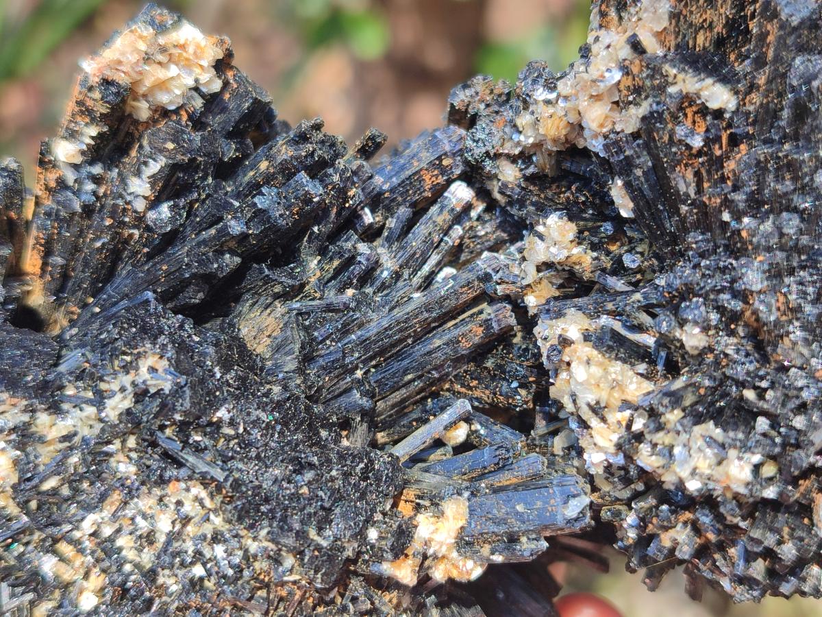 Natural Cabinet Size Schorl Black Tourmaline Clusters with Associated Minerals x 4 From Erongo, Namibia - Toprock Gemstones and Minerals 