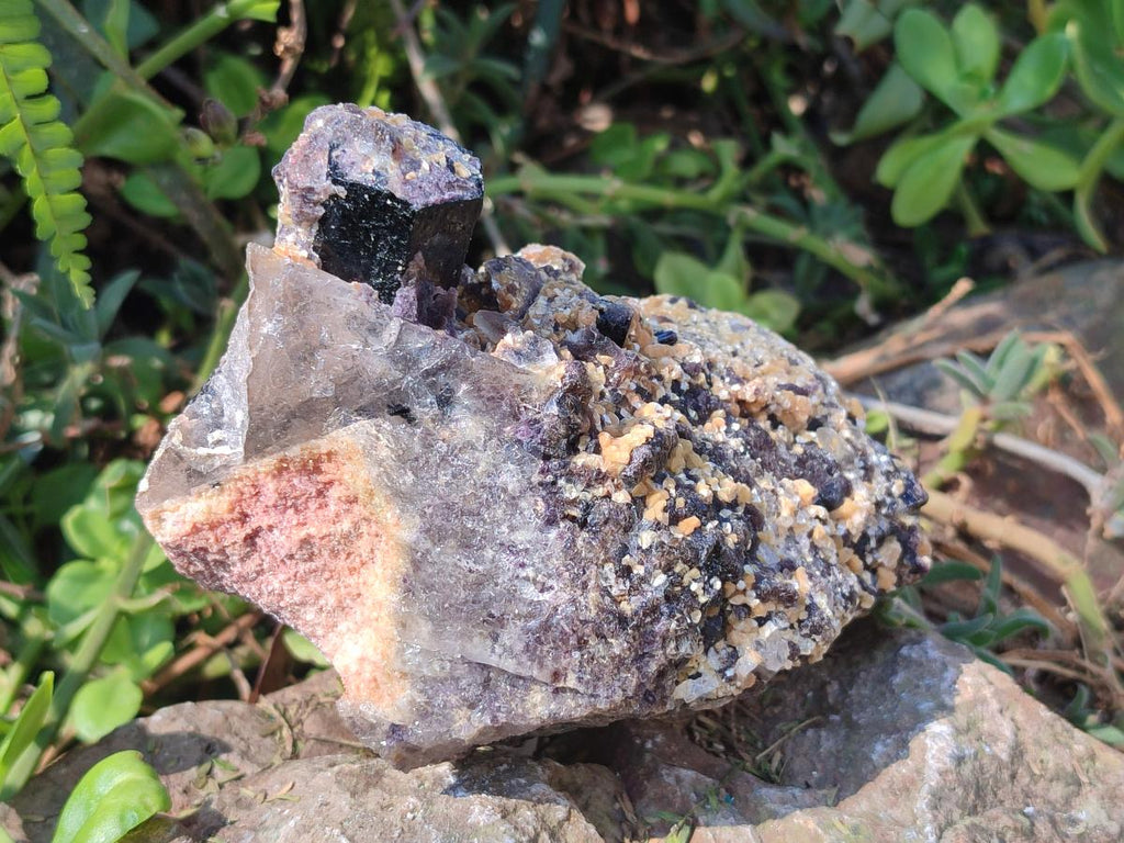 Natural Cabinet Size Schorl Black Tourmaline Clusters with Associated Minerals x 4 From Erongo, Namibia - Toprock Gemstones and Minerals 
