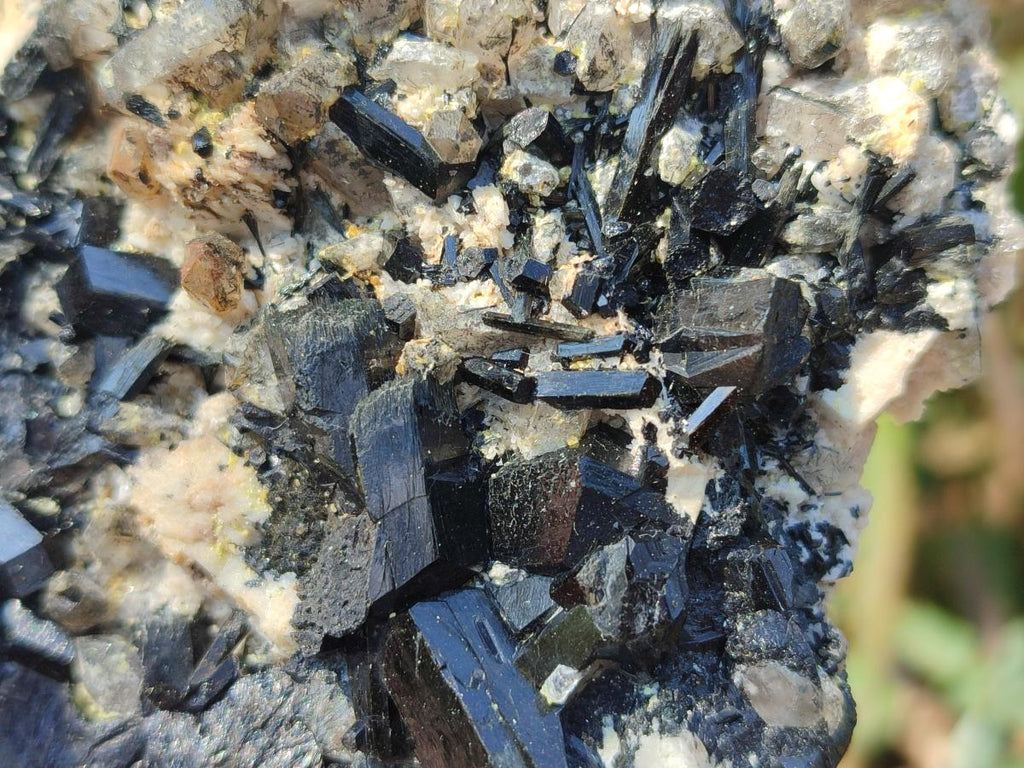Natural Cabinet Size Schorl Black Tourmaline Clusters with Associated Minerals x 4 From Erongo, Namibia - Toprock Gemstones and Minerals 