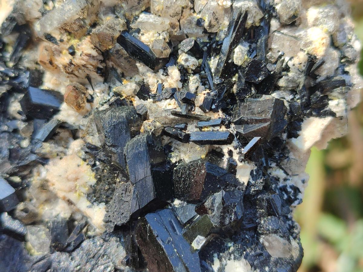 Natural Cabinet Size Schorl Black Tourmaline Clusters with Associated Minerals x 4 From Erongo, Namibia - Toprock Gemstones and Minerals 