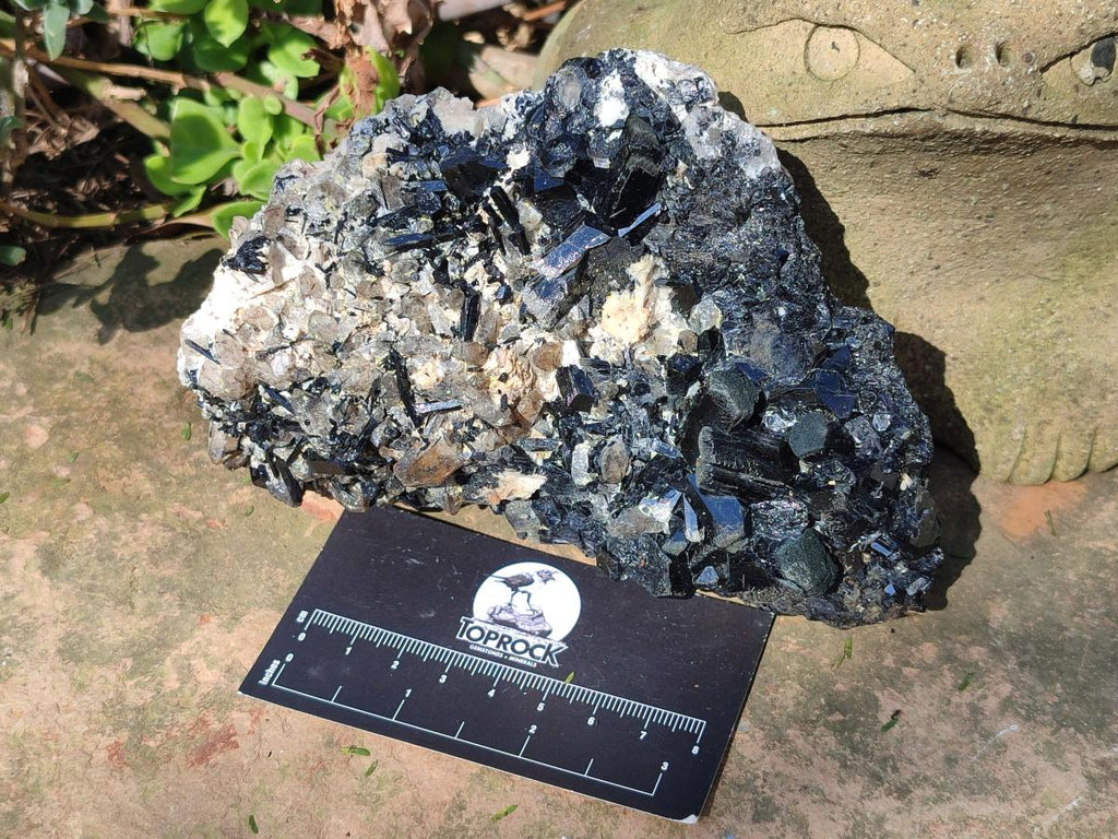 Natural Cabinet Size Schorl Black Tourmaline Clusters with Associated Minerals x 4 From Erongo, Namibia - Toprock Gemstones and Minerals 
