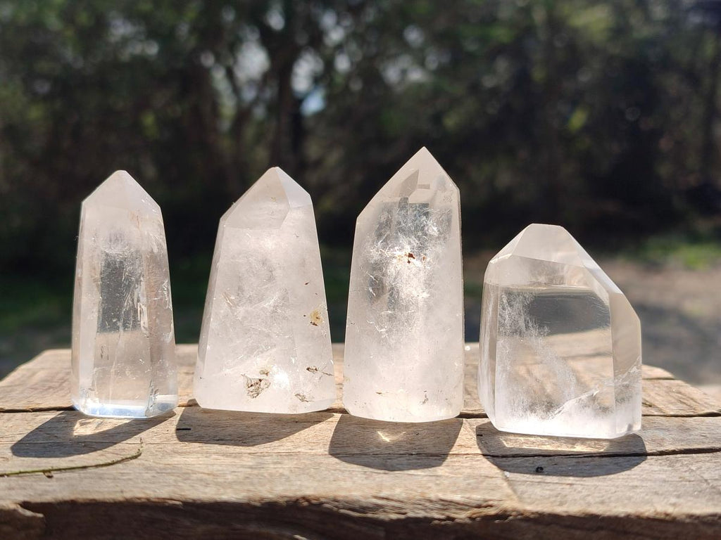 Polished Clear Quartz Crystals x 8 From Madagascar - Toprock Gemstones and Minerals 
