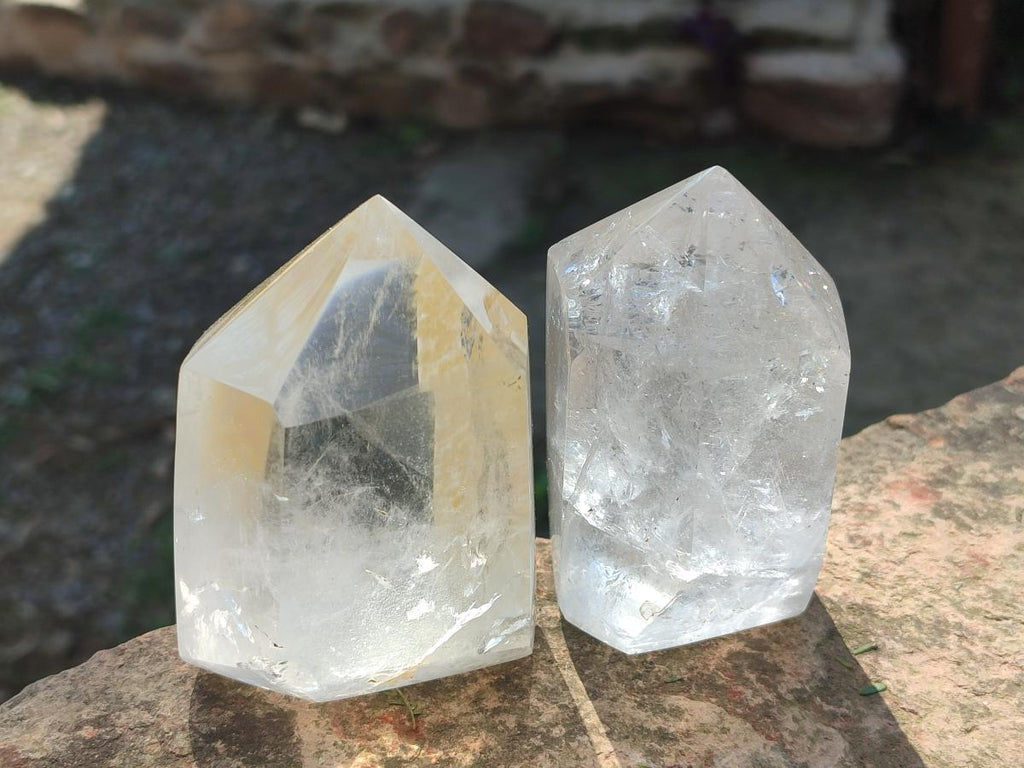 Polished Clear Quartz Crystals x 8 From Madagascar - Toprock Gemstones and Minerals 