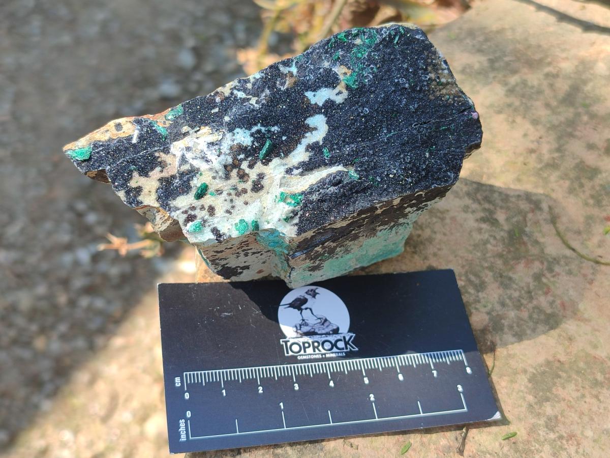 Natural Drusy Coated Chrysocolla Specimens with Malachite and Heterogenite on Dolomite Matrix x 3 From Kakanda, Congo - Toprock Gemstones and Minerals 