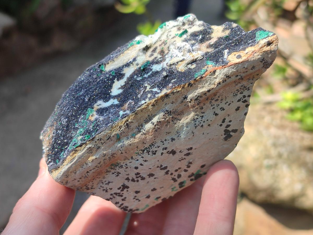 Natural Drusy Coated Chrysocolla Specimens with Malachite and Heterogenite on Dolomite Matrix x 3 From Kakanda, Congo - Toprock Gemstones and Minerals 