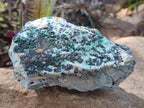 Natural Drusy Coated Chrysocolla Specimens with Malachite and Heterogenite on Dolomite Matrix x 3 From Kakanda, Congo - Toprock Gemstones and Minerals 