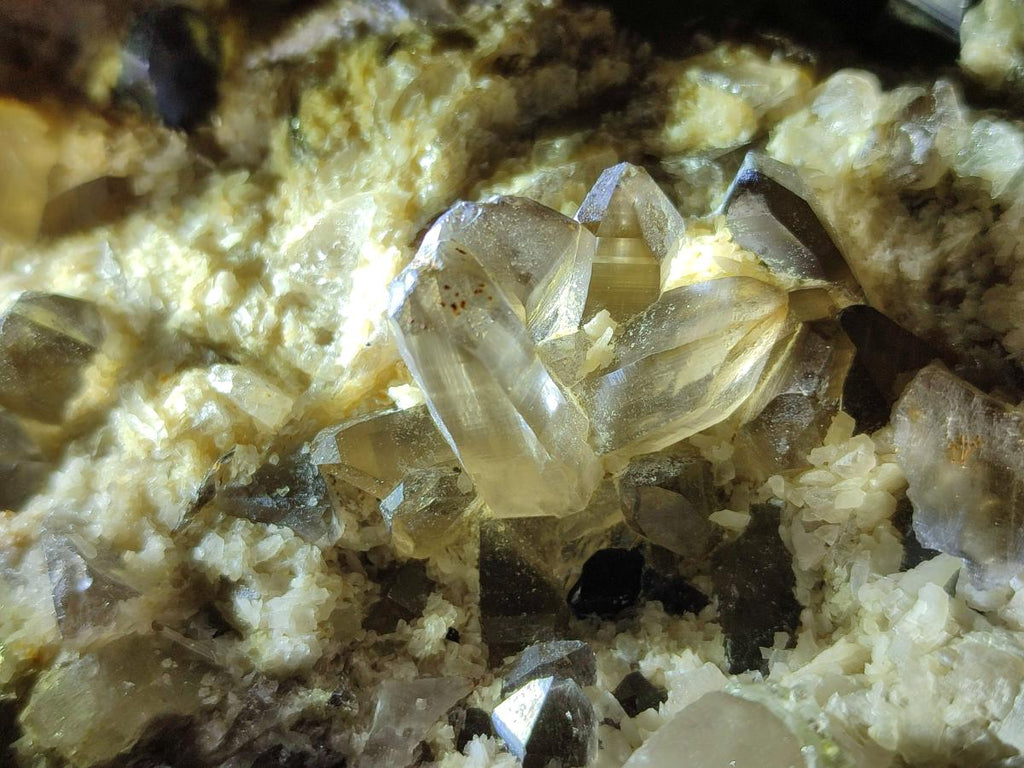 Natural Large Smokey Quartz Cluster with Hyalite Opal x 1 From Erongo, Namibia - Toprock Gemstones and Minerals 