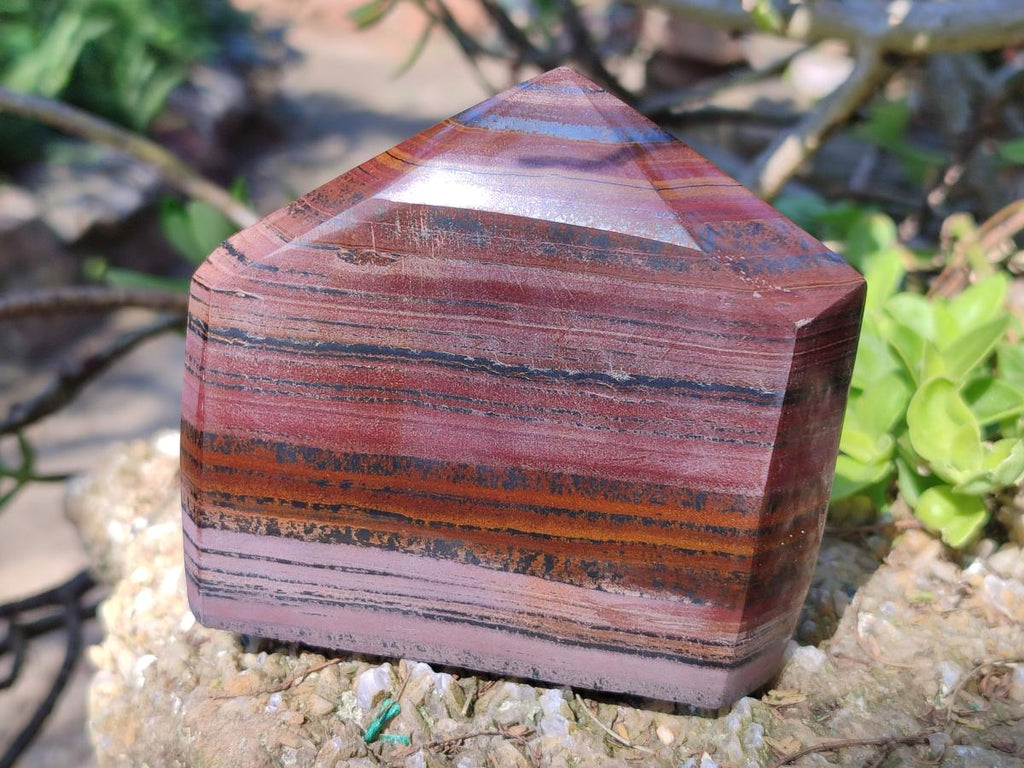 Polished Banded Tiger Iron Display Crystals x 3 From South Africa - Toprock Gemstones and Minerals 