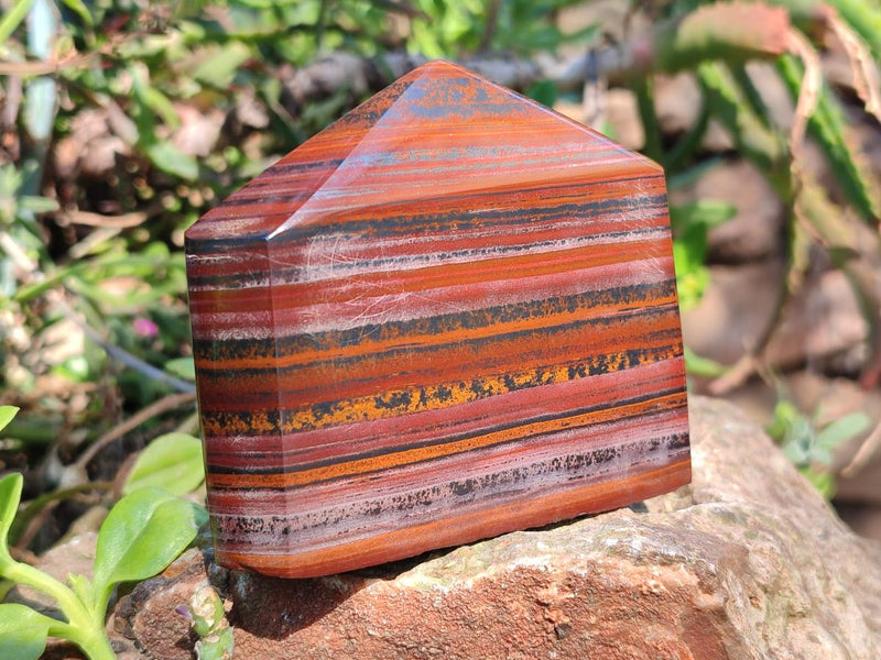 Polished Banded Tiger Iron Display Crystals x 3 From South Africa - Toprock Gemstones and Minerals 