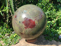 Polished XL Green and Red Amygdale Sphere x 1 From Tshipise South Africa - Toprock Gemstones and Minerals 