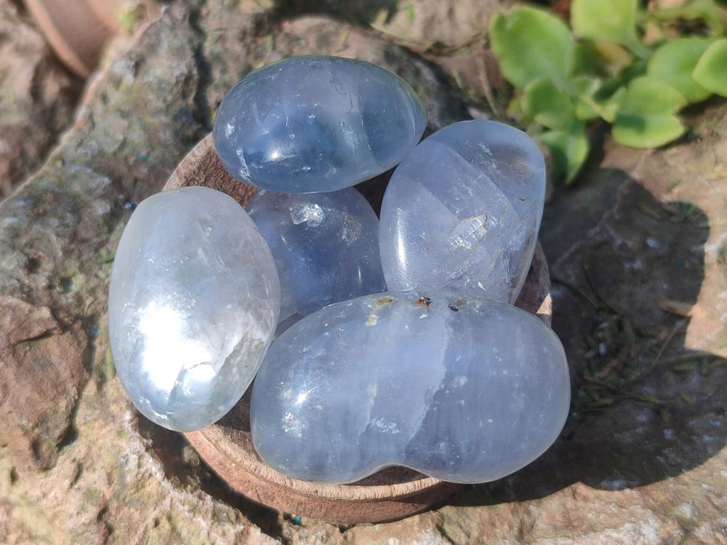 Polished Blue Celestite Free Forms x 35 From Sakoany, Madagascar - Toprock Gemstones and Minerals 