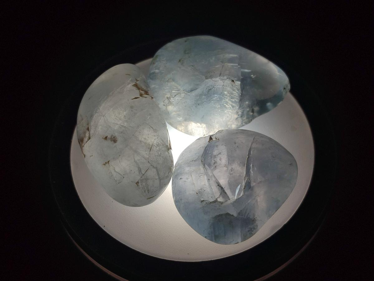 Polished Blue Celestite Free Forms x 35 From Sakoany, Madagascar - Toprock Gemstones and Minerals 