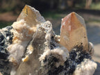 Natural Smokey Quartz Clusters with Associated Minerals x 2 From Erongo, Namibia - Toprock Gemstones and Minerals 